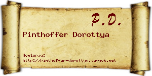 Pinthoffer Dorottya névjegykártya